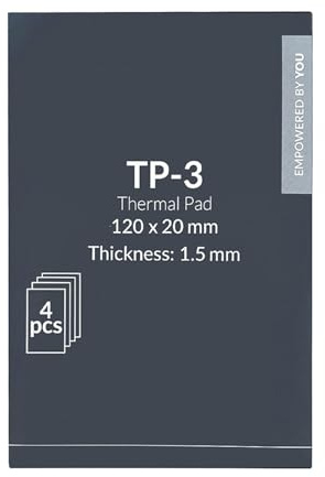 Javoryxh Thermo-Pad, 120 x 20 mm, gute Wärmeleiter, Vibrationsdämpfung und elektrisch isolierendes Pad für verschiedene Anwendungen