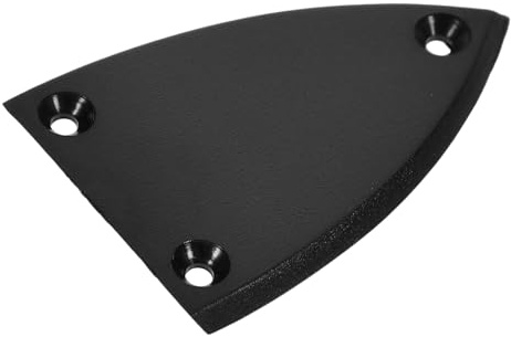 minkissy 3-Loch Halsstababdeckung aus Schwarzem Kunststoff für E-Gitarre und Bass Dreieckige Gitarrenteile Zubehör Langlebiger Truss Rod Cover Gr15