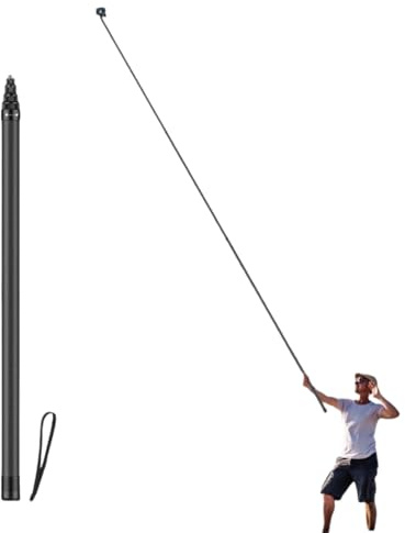 Tangxi Langer Unsichtbarer Selfie -Stick für Insta X2 X3 X4, 16,4 Fuß Verlängerte Super -Long -Long -Pole, Leichte und Tragbare Kohlefaser -Monopode für 360 Kameras