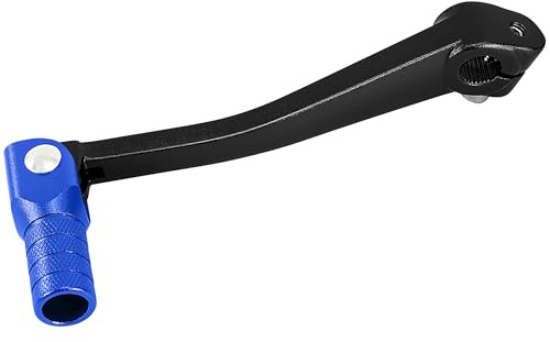 Tunejoy Palanca de Cambio Moto Plegable de Aluminio Universal Palanca Cambios para Modificación de Moto ATV Pit Bike Dirt Bike 150x52mm Negro + Azul