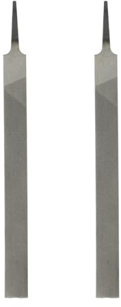 HARFINGTON 2pcs Flat Medium Cut File 10 Double Cut Teeth High Carbon Steel Hand Rasp File without Handle for Metal Wood Deburring Removing