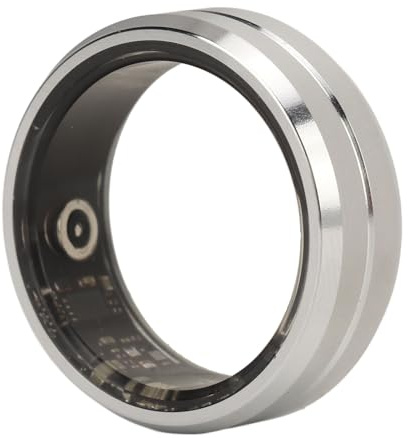YUEHISY Smart Health Tracker Ring, IP68 Silberring mit Fernbedienung und 7-Tage-Batterie, Ideales für Frauen und Männer (Größe 9 (ID 18,9 mm / 0,74 Zoll C 59,5 mm / 2,34 Zoll) 16 mAh)