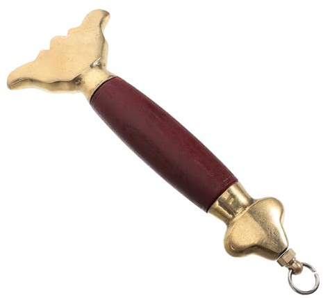 Gatuida Empuñadura de Repuesto para Espada Taichi Roja de Cobre Pomo de Madera Protector de Mano Ergonómico para Artes Marciales Entrenamiento y Competición de Kung Fu