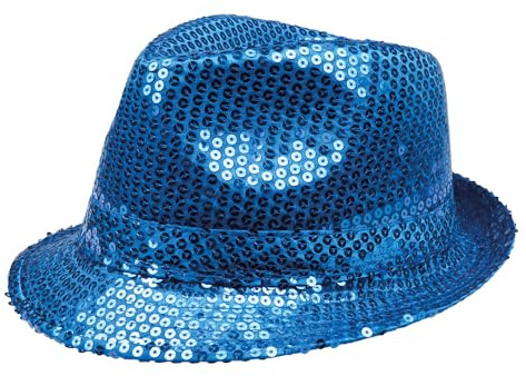 BF Souvenirs Paljettfesthatt Popstar Sequence – glitterhatt för kvinnor och män, festivalhatt, disco och 80-tals 90-tals festtillbehör, karneval, JGA nyårsafton