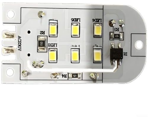 Tira de luz LED para refrigerador para sección de congelador, componente de repuesto de iluminación brillante, configuración simple, bajo consumo, tono blanco