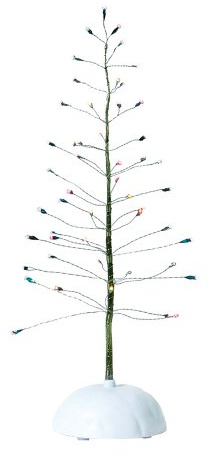 Department 56 Accessories für Villages Twinkle Brite Tree Dekofigur - LED-Lichterbaum, 27,9 cm, Weiß, Glam, Harz, Magischer Weihnachtsbaum