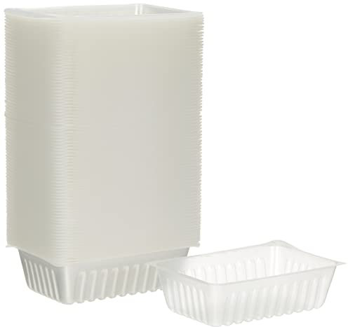 GUILLIN - CAISSIPACK BT750, 1 Lot de 250 Plateau Charcutière 700ml, Polystyrène, Transparent, 17,6 x 11,6 x 4,9 cm, Translucide