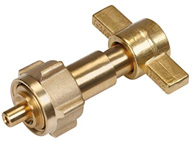 ROTHENBERGER Industrial Propanumfüllstutzen W21,8L / G3/8L aus Messing; Adapter zum Befüllen wiederbefüllbarer Propankleinflaschen aus 5 kg- und 11 kg-Propangasflaschen