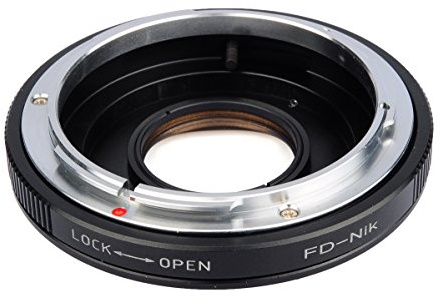 B.I.G. 421354 Objektivadapter mit Linse Canon FD an Nikon schwarz