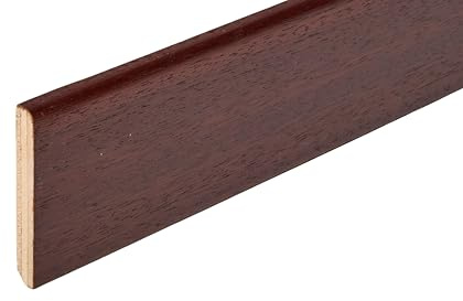 Hobby Legno - Battiscopa Rivestito In Legno Di Mogano Verniciato Naturale mm. 75X10X2400 Nr. 2 pezzi totale metri 4,80.