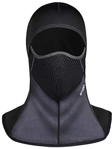 Sturmhaube Motorradfahren Wasserdicht, Winddicht Skimaske Gesichtshaube - Männer Frauen Gesichtsmaske Kopfhaube Atmungsaktiv Motorrad Helm Winter Outdoor Ausrüstung für Skifahren Wandern,Schwarz
