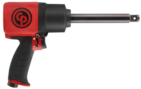 Chicago Pneumatic CP7769-6 - 3/4 Inch Air Impact Wrench with 6 Inch Extended Anvil, Pistol Handle, Max Torque Reverse Output 1440 ft. lbf / 1950 Nm, 6500 RPM, Twin Hammer, Industrial Tool, Automotive