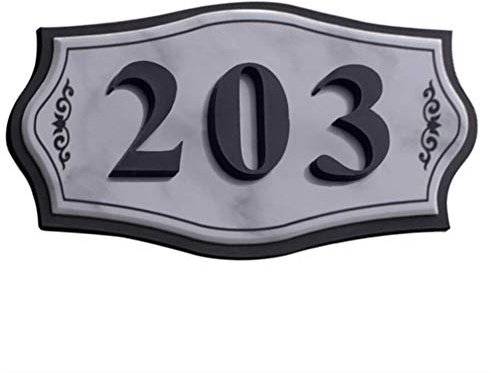Door Numbers Plaque Self Adhesive Door Number Sign Plate Personalised House Number Sign Plaque Floating Modern Acrylic Room Number Sign for Flat Apartment Hotel Office School Dormitory 1-4Numbers