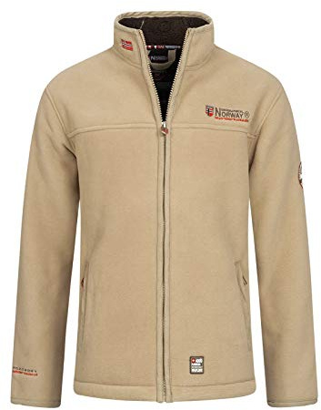 Geographical Norway UREKA Homme Veste Polaire Chaud teddyfell Doublure GR. S-XXXL - Chameau, XXL