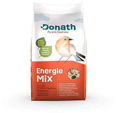 Donath Energie Mix - reich an hochwertigem Insektenfett - die ausgewogene Mischung - wertvolles Ganzjahres Wildvogelfutter - aus unserer Manufaktur in Süddeutschland - 2 Kg