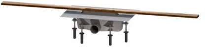 KESSEL Duschrinne Linearis Infinity 90 L: 1100 mm, DN 50, Bronze, gebürstet 45204.11