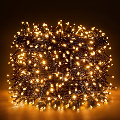 Ulinek LED Fairy String Lights 100m 1000LEDs Warm White Lamp Decoration Lighting Indoor/Outdoor with 8 Modes, Ip44 Waterproof, Led Fairy Lights for Home Garden Tree Party Wedding Christmas