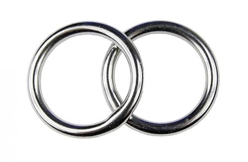 KAMERO Edelstahl V4A, Ring, rund, Rundring, rostfrei, 10x80mm, 10 Stück (10, 10x80mm)