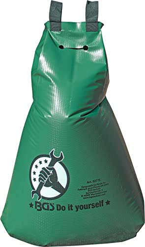 BGS DIY 53775 | Bewässerungssack 75 l | Baumbewässerung | Grün | Baumdurchmesser bis 170 mm | Wasserabgabe 5 - 10 h | weiches PVC | UV-Schutz | Reißverschluss & Trageschlaufen