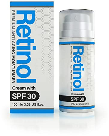 Retinol Cream with SPF30 - (Double Size) 100ml | Made in the UK - Anti Aging Face Cream for Day or Night, Vitamin A & E | Cruelty Free