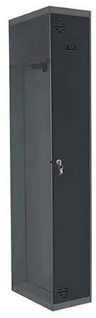 Simon Rack Taquillas Vestuario Metalicas, MÓDULO Adicional, 1 Puerta, Incluye Llave, Profesional, Doble Compartimento, 1800x400x500 mm, Antracita - Simonlocker