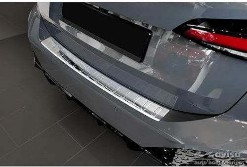 Avisa Edelstahl Heckstoßstangenschutz kompatibel mit BMW 2er Active Tourer U06 M-Paket 2021- 'Ribs', Silber
