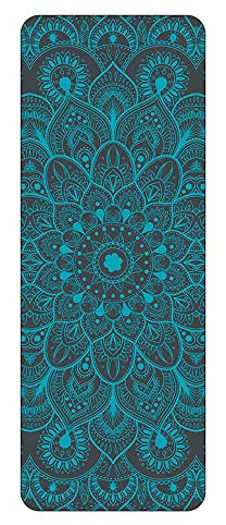 FANSU Tragbare Reise-Yogamatte 1,5mm Dick Faltbare Gymnastikmatte, Weich Leicht Übungen Trainingsmatte für Pilates,Yoga, Bikram, Stretching (Mandala 7,183cmx68cm)