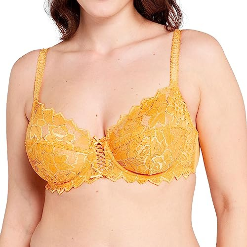 Sans Complexe - Arum - Sujetador Push up clásico de Encaje con Aros - Mujer - Abricot Dore - 90C