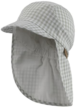 Sterntaler Unisex Schirmmütze mit Nackenschutz Vichy Karo Schirmmütze mit Nackenschutz Vichy Karo