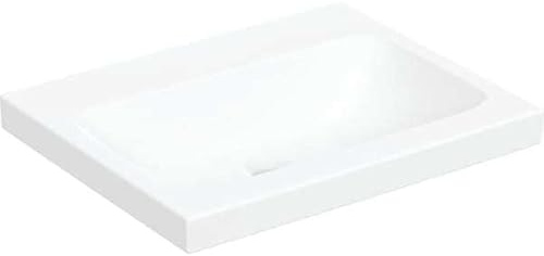 Geberit iCon Light Aufsatzwaschtisch, 60 cm x 48 cm, ohne Hahnloch, ohne Überlauf,501847, 501.847.00.7, Farbe: Weiß