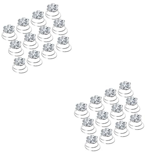 DOITOOL 24stücke Spiral Haarklammern Mit Kristallen Silberne Haarschmuck Für Elegante Hochsteckfrisuren Für Braut Abschlussball Und Besondere Anlässe