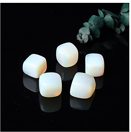 TCYNNQVD Natural Crystal Square Amethyst Stone Rose Quartz Crystals Stone Tigereye Crystal Home Garden Decoration Reiki Crystals (Color : Opal Stone, Size : 2pcs)