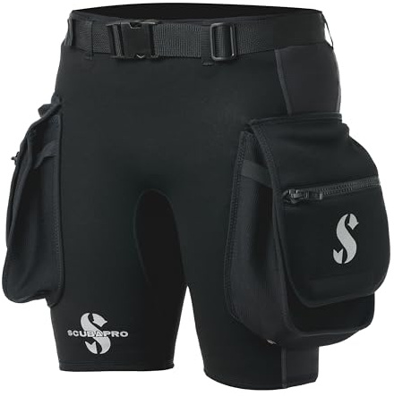 SCUBAPRO Hybrid Cargo Men's Scuba Diving Shorts, 1mm, X-Foam Neoprene, w/Large Pockets and Adjustable Belt, 3X-Large