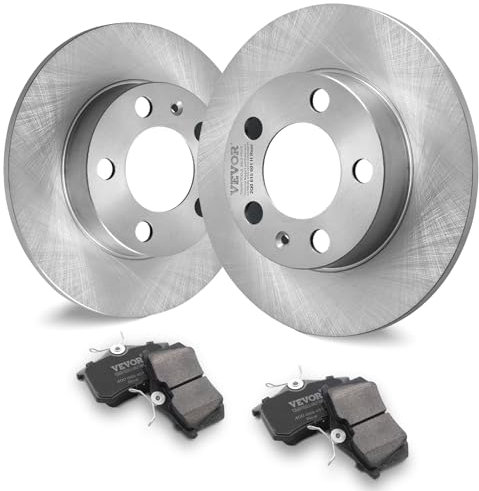 VEVOR Kit Freno Posteriore Compatibile 231,7 mm Dischi Freno 6,1 kg con AUDI A3(8L), SEAT IBIZA, SKODA OCTAVIA, ROOMSTER, VW GOLF Ⅳ, Kit di Sostituzione Pastiglie Freno in Ceramica, Rotori Posteriori