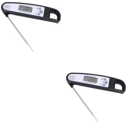 Alipis 2 Pz termometro elettronico da forno termometro digitale termometro per alimenti digitale carne da grigliare termometro alimenti termometro liquidi termometro da cucina Black