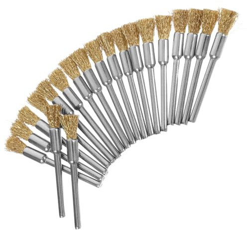Mikikit 20piezas Cepillos De Alambre De Cobre Para Taladro Cabezas De Limpieza Eléctrica Para Pulido y Eliminación De Óxido Accesorios Metal