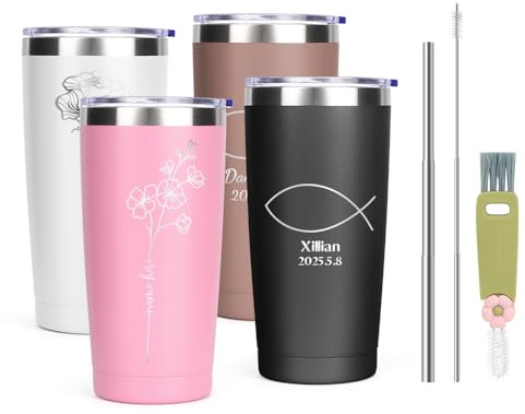 Personalisierte Thermobecher,Thermobecher mit Deckel,mit personalisierten Gravur Name und Motiv,personalisierte Coffee To Go Becher,lustiges Geschenk Thermobecher für Männer (20oz Auto-Thermosbecherr)
