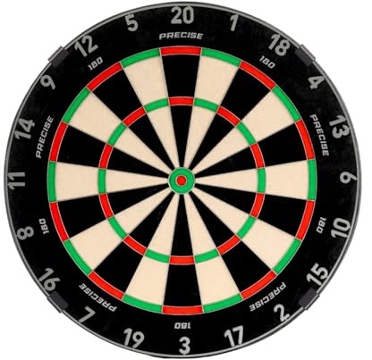 Precise180 - Dartboard Endorphine - Premium Dartboard mit One Piece Zahlenring - 18 Farben - Dartscheibe Nummernring - Dartzubehör