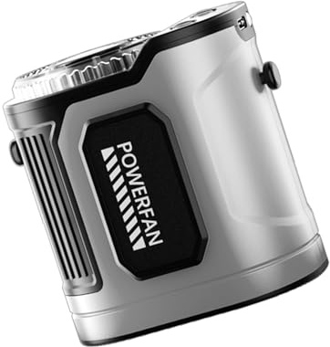 Hattba Ventilateur de taille rechargeable par USB - Plusieurs vitesses réglables - Pour le travail en plein air, le camping, la pêche et les chantiers de construction - Ventilateur ergonomique de