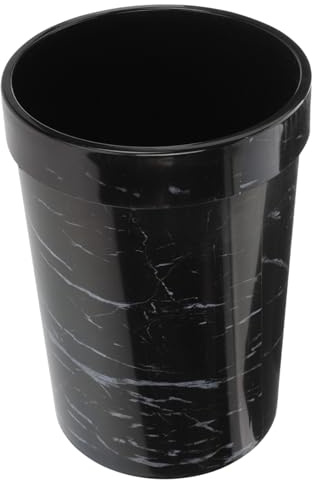 BAZEITFLOW Cubo De Basura De Plástico Grande De 25 Galones Diseño Mármol, Anillo De Presión, Para Baño y Dormitorio, Papelera Sin Tapa Para Hogar y Oficina
