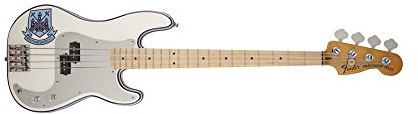 Fender 0141032305 Steve Harris Precision Bass Ahorn Griffbrett E-Gitarre – Olympic White