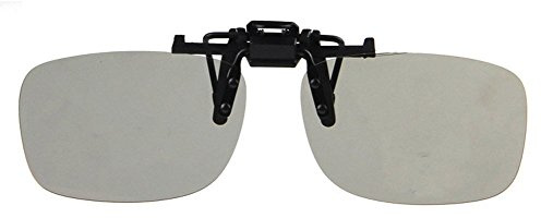2 Lentes polarizadas 3D con Clip de Ojo para Gafas de Myopia para Cine en casa, películas y Clips 3D