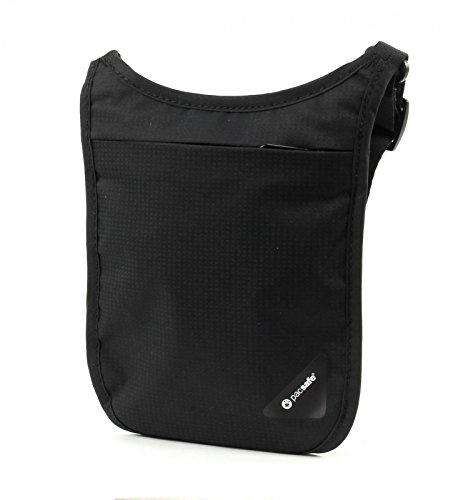 Pacsafe Coversafe V75 stöldskydd RFID-blockerande nackväska, svart, Talla única, Bröstficka