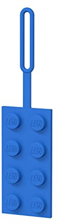 LEGO Bag Tag - 2x4 Blue (52001), Silicone Luggage Tag