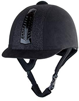 Rhinegold 0 Rhinegold Glitter Pro Hat-6.7/8-black Riding Hat, Black, 6. 7 8 UK
