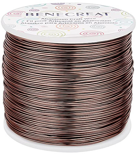 BENECREAT 20 Gauge (0.8mm) Aluminiumdraht 770FT (235m) Eloxiert Schmuck Handwerk machen Friesen Floral farbigen Aluminium Craft Draht -