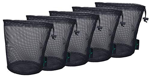 Boundless Voyage 5 delar nylon nätväska hållbar dragsko nätväska små resesaker påse nät förvaring dammväska för kosmetika dusch geler flaska kruka tennis golfboll utomhusverktyg BVP01M