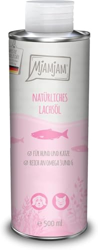 MjAMjAM - Nahrungsergänzung für Hund und Katze - natürliches Lachsöl, 1er Pack (1 x 500 ml ), naturbelassen ganz ohne synthetische Konservierungsstoffe