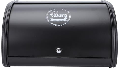 Tomaibaby 1pc Box Bread Box Bread Storage Container Breadboxes Loaf Silicon Lid Home Bread Bins for Kitchen Counter Loaves Bread Bin Bread Keeper Large Capacity Stainless Holder Black Iron