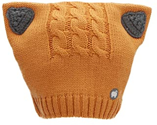 Sterntaler Baby Mädchen Strickmütze aus Merino Wolle Mit Zopfmuster - Hellbraun, 47